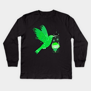 Hummingbird dance Kids Long Sleeve T-Shirt